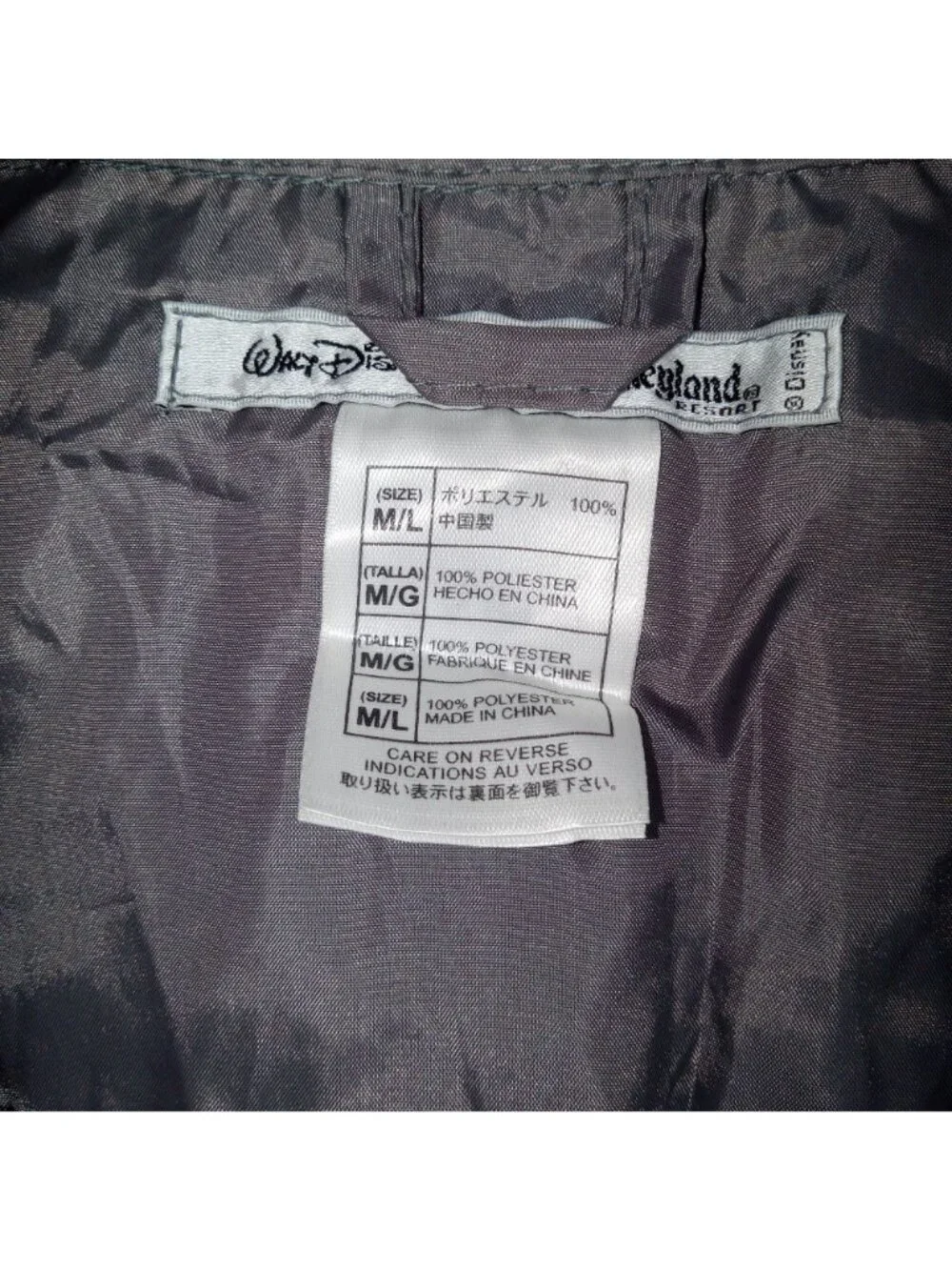 Disney Parks Mens Blue Gray Packable Jacket Size M Pullover Windbreaker Walt - Picture 12 of 14